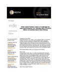 Roth Capital Partners acted as Co-Manager for indie Semiconductor, Inc. (Nasdaq:INDI) in its $219 Million Convertible Senior Note Offering