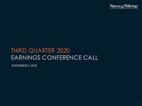 Third Quarter 2020 Earnings Conference Call Presentation