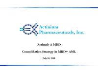 Actimab-A MRD clinical trial for Minimal Residual Disease in Postremission AML Patients Webcast PDF