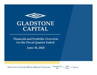 Gladstone Capital Financial and Portfolio Overview – June 30, 2020