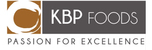 typographic logo for KBP Foods
