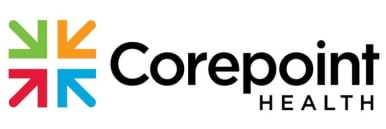 typographic logo for Corepoint Health