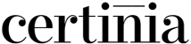 typographic logo for Certinia
