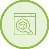 magnify glass over a website 