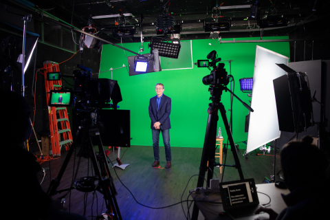 During recording of the “Intel Unleashed: Engineering the Future” webcast, Intel CEO Pat Gelsinger outlines the company’s path forward to manufacture, design and deliver leadership products and create long-term value for stakeholders. On March 23, 2021, Gelsinger shared his vision for “IDM 2.0,” a major evolution of Intel’s integrated device manufacturing model. (Credit: Walden Kirsch/Intel Corporation)