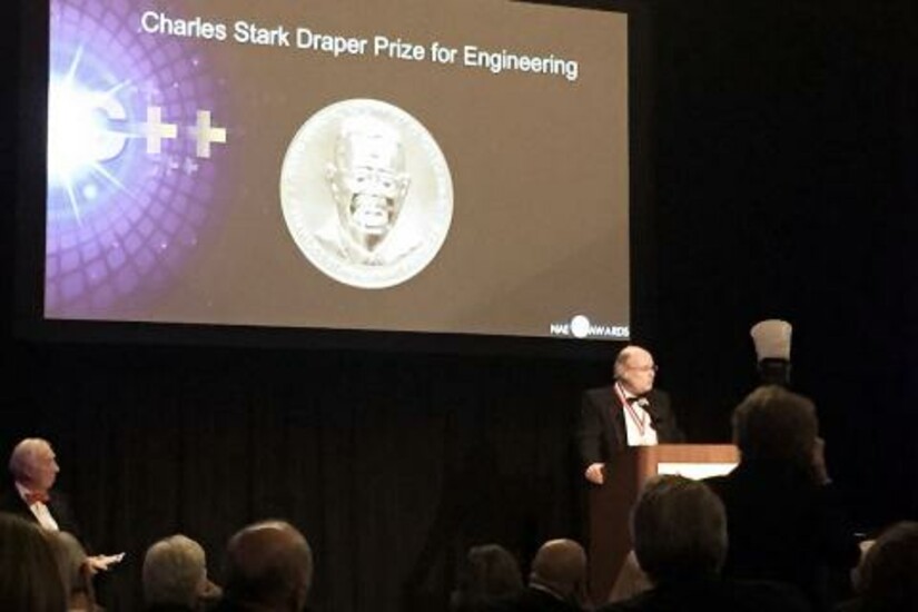 Bjarne Stroustrup receives the Charles Stark Draper Prize for his work on developing C++.