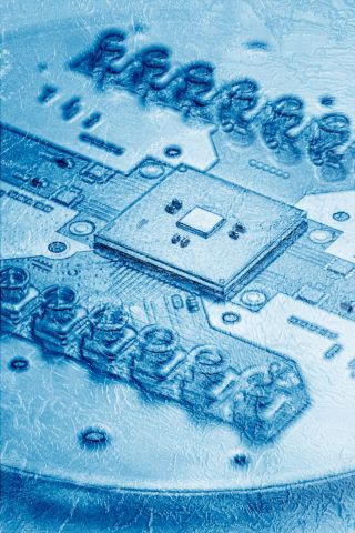 A photo shows an Intel 