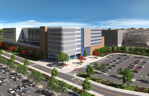 A rendering shows early plans for two new leading-edge Intel processor factories in Licking County, Ohio. Announced on Jan. 21, 2022, the $20 billion project spans nearly 1,000 acres and is the largest single private-sector investment in Ohio history. Construction is expected to begin in late 2022, with production coming online at the end of 2025. (Credit: Intel Corporation)