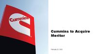 Cummins to acquire Meritor