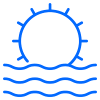 Sunset on Waterway Icon