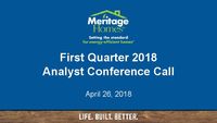 1st Quarter 2018 Conference Call - Slides