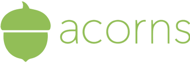 typographic logo for Acorns