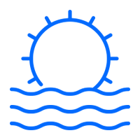 Sunset on Waterway Icon