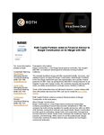 Roth Capital Partners acted as Financial Advisor to Burger Construction on its Merger with HBC