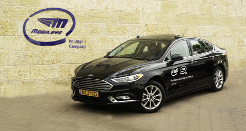 The first of the Intel Mobileye 100-car fleet hits the road in Jerusalem in May 2018. Intel and Mobileye, an Intel Company, announced on May 17, 2018 that they are testing the first cars of an autonomous vehicle fleet on the streets of Jerusalem to demonstrate Intel's approach to making safe autonomous driving a reality. (Credit: Intel Corporation)