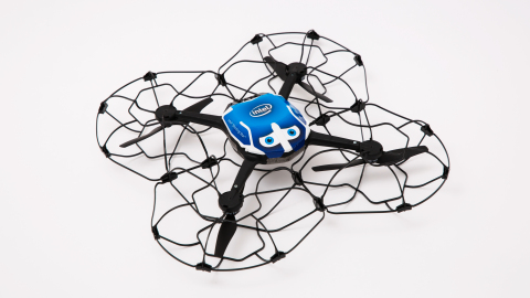 The Intel Shooting Star drone is the first-ever drone created for entertainment light shows. Intel Shooting Star drones are equipped with LED lights that can create more than 4 billion color combinations and can be programmed to create almost any dazzling animation in the sky. (Credit: Intel Corporation)