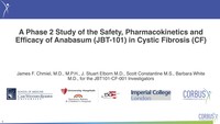 A Phase 2 Study of the Safety, Pharmacokinetics and Efficacy of Anabasum (JBT-101) in Cystic Fibrosis (CF) A Phase 2 Study of the Safety, Pharmacokinetics and Efficacy of Anabasum (JBT-101) in Cystic Fibrosis (CF)