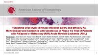 Tuspetinib Oral Myeloid Kinase Inhibitor Safety and Efficacy As Monotherapy and Combined with Venetoclax in Phase 1/2 Trial of Patients with Relapsed or Refractory (R/R) Acute Myeloid Leukemia (AML)