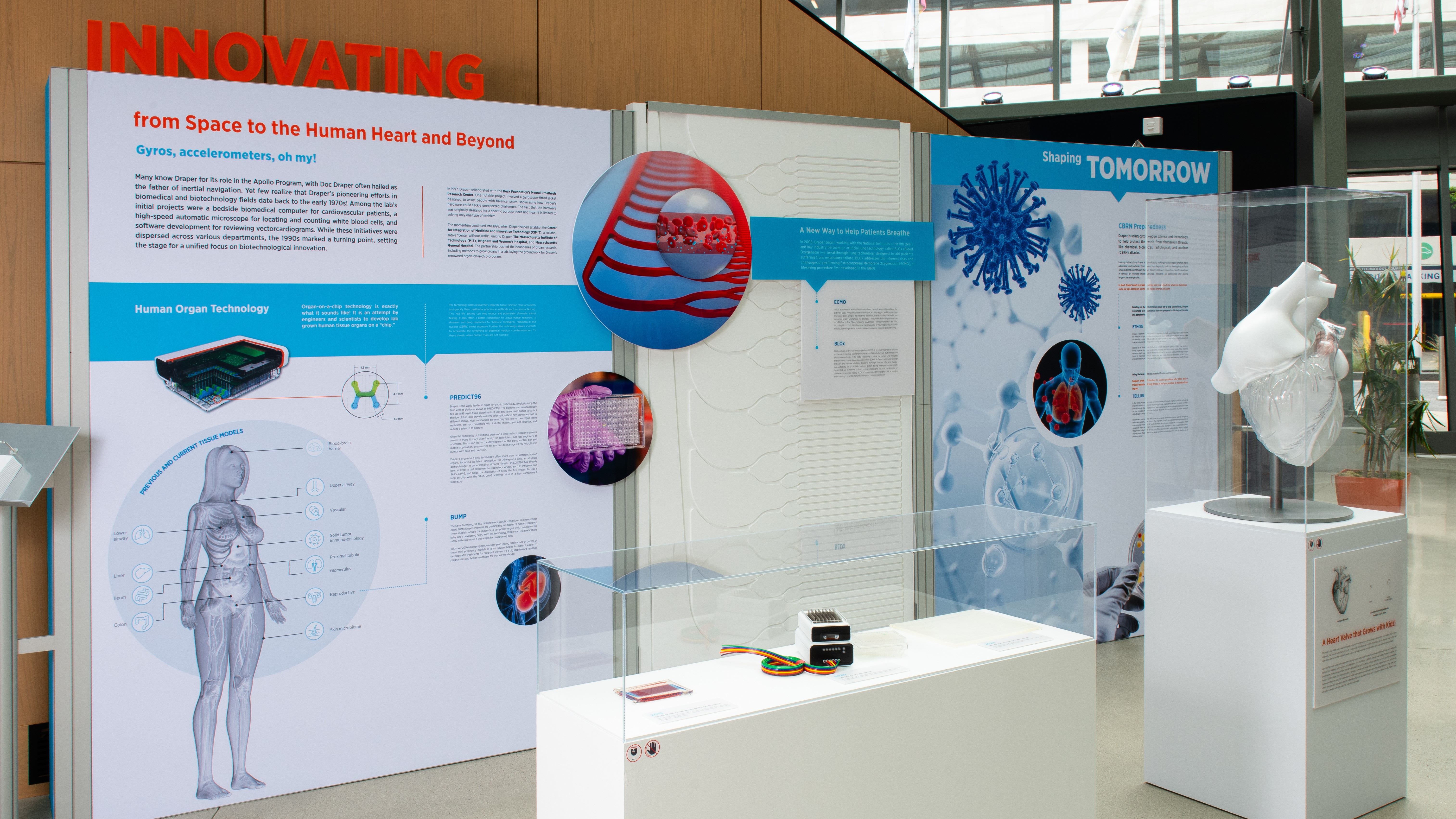 Image of Draper Museum now includes an exhibit showcasing nearly 50 years of innovation in biomedical engineering.