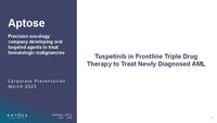 Aptose Corporate Presentation March 2025