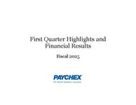 First Quarter 2025 Investor Presentation