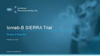 Full Phase 3 SIERRA Results and Company Update