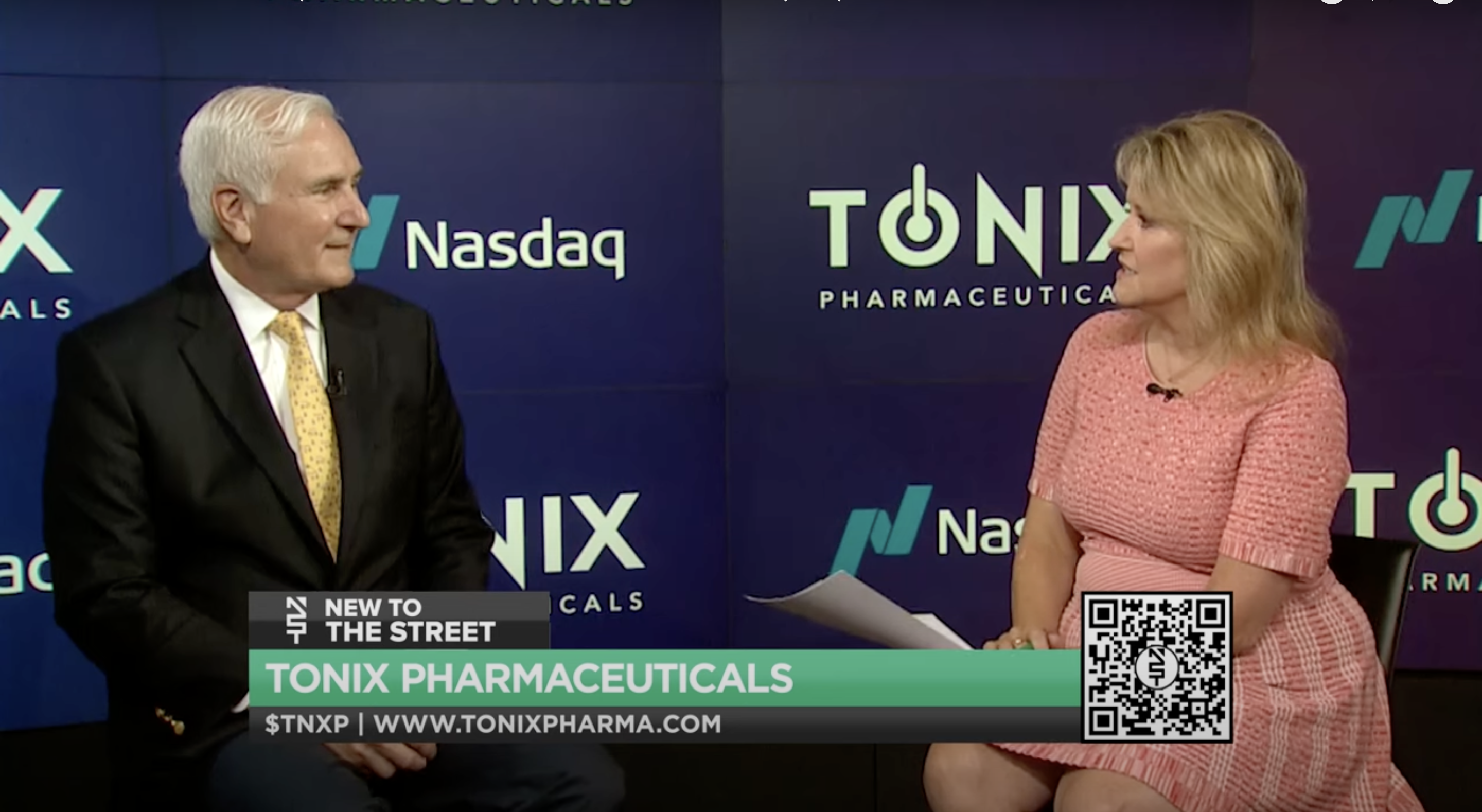 Interview with Dr. Seth Lederman, CEO of Tonix Pharmaceuticals (NASDAQ: TNXP), by journalist Jane King