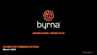 Investor Presentation March 2026