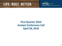 1st Quarter 2016 Conference Call - Slides