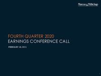Fourth Quarter 2020 Earnings Conference Call