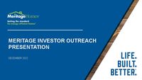 Investor Outreach Presentation – December 2022