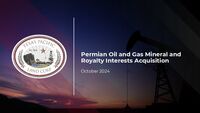 Permian Oil and Gas Mineral and Royalty Interests Acquisition