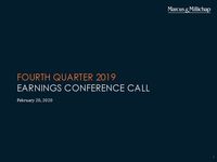 Fourth Quarter 2019 Earnings Conference Call Presentation