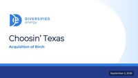 Birch Acquisition Presentation
