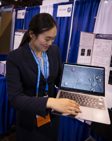 Allison Jia, 17, of San Jose, California, received one of two Intel Foundation Young Scientist Awards of $50,000 on Friday, May 17, 2019, at the 2019 Intel International Science and Engineering Fair, a program of Society for Science & the Public and the world's largest international pre-college science competition. She investigated toxic tau protein aggregates, which spread in neurons in the human brain and are associated with neurodegenerative diseases such as Alzheimer's. (Credit: Intel Corporation)