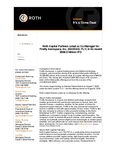 Roth Capital Partners acted as Co-Manager for Firefly Aerospace, Inc. (NASDAQ: FLY) in its recent $998.5 Million IPO