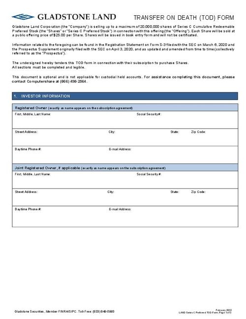Investor Gladstone Offerings
