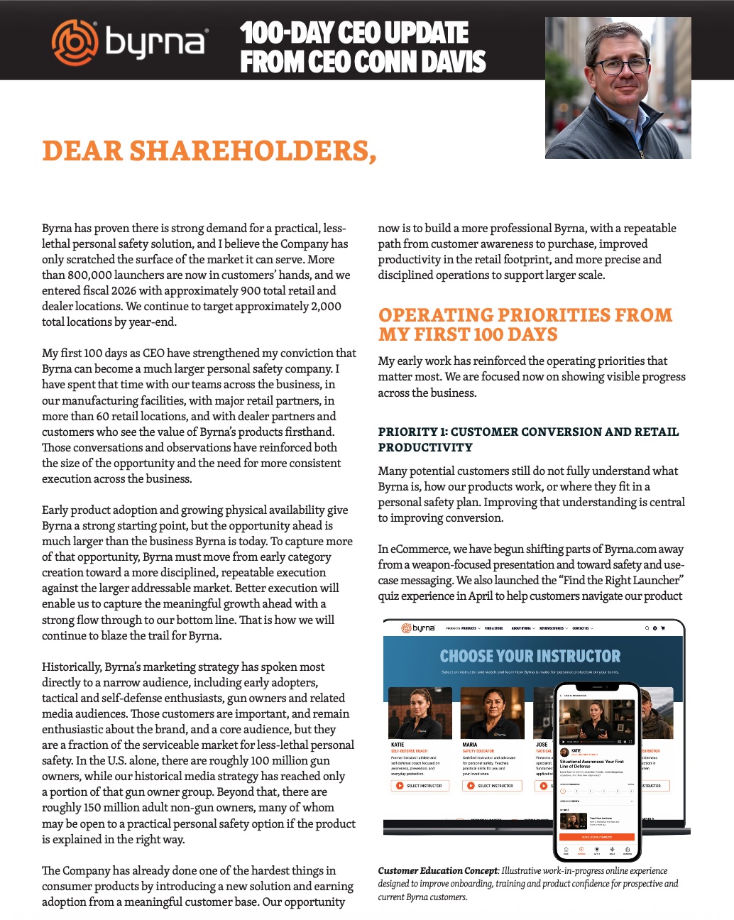 Letter to Shareholders