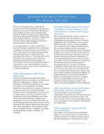 Information About Voting and the Annual Meeting