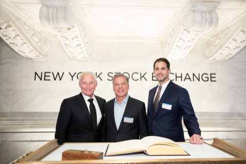 Skechers USA, Inc. (NYSE:SKX) executive management members gathered to commemorate two decades as a public company. L to R: Skechers’ Chief Operating Officer David Weinberg, President Michael Greenberg and Chief Financial Officer John Vandemore. Photo Credit: NYSE