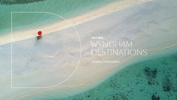 Cover of the May 16, 2018 Investor Presentation. Looking down at a narrow strip of sand surrounded by turquoise water.