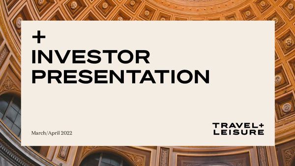 Cover of the March 2, 2022 Investor Presentation. Looking up the ceiling of a domed room.