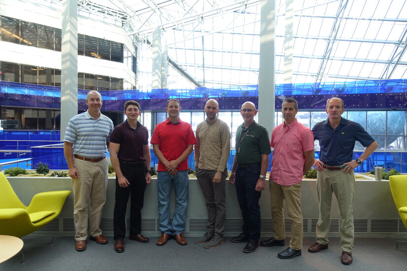 Members of our Veterans ERG group along with our CEO, Jeremy Wohletz at a monthly Vets coffee hour.