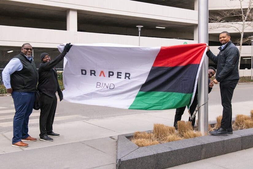 Flag raising ceremony with the BIND ERG for BHM