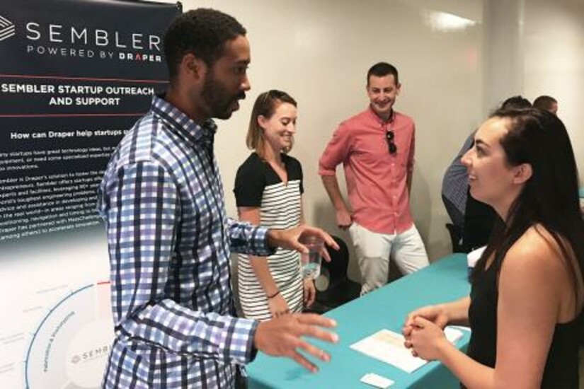 People networking at a Sembler event