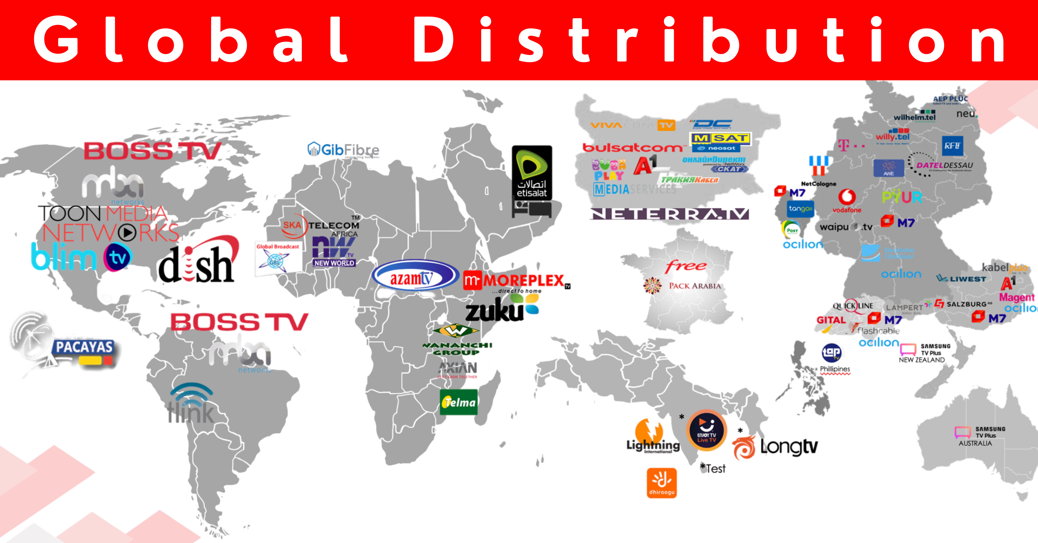 global distribution map
