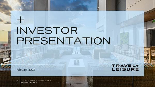 Image of a Hotel Lobby for the Investor Presentation