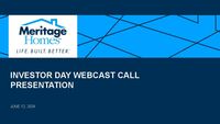 Meritage’s 2024 Investor Day Webcast Presentation