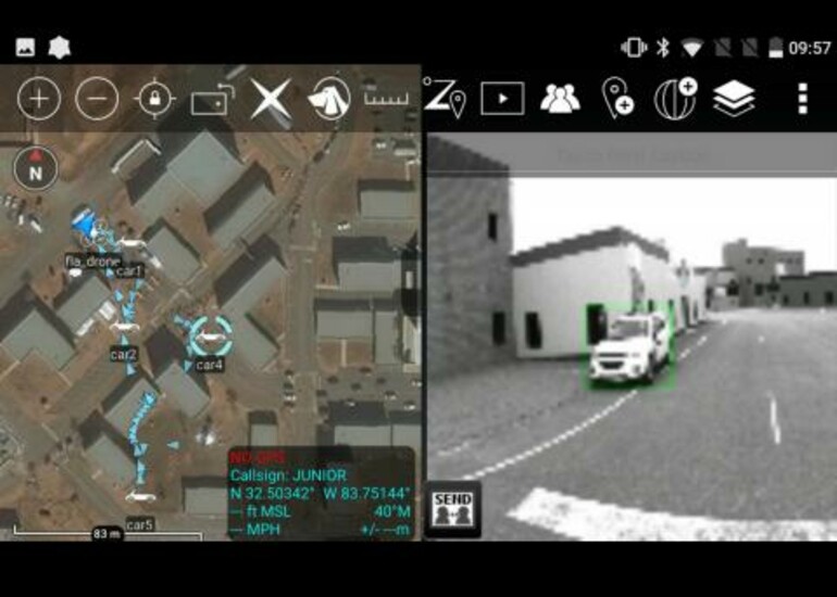 Aerial and ground image taken from a drone 