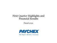 First Quarter 2021 Investor Presentation